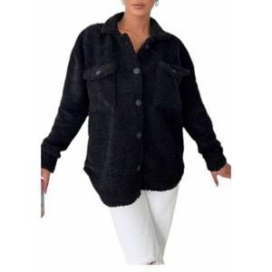 NEW SHE + SKY teddy bear coat in black